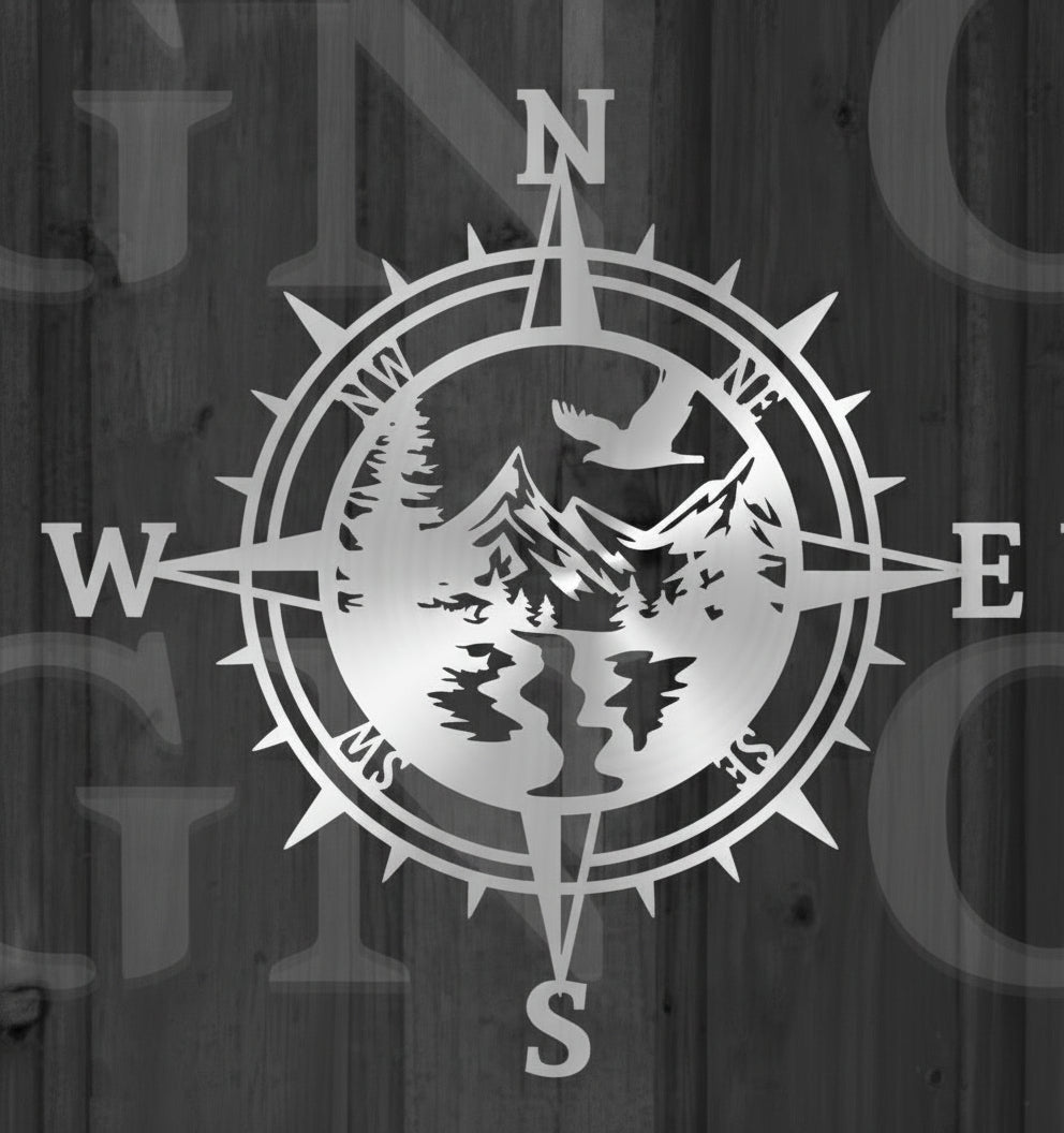 Compass Rose (Eagle & Mountains)