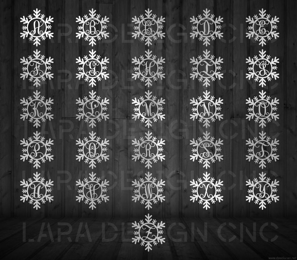 Monogram (Snowflake/Christmas)