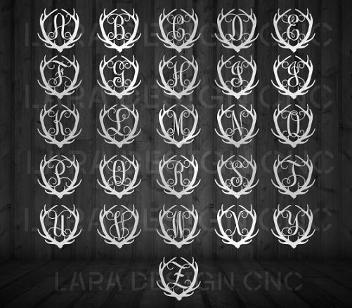 Monograms Letters (Antlers)