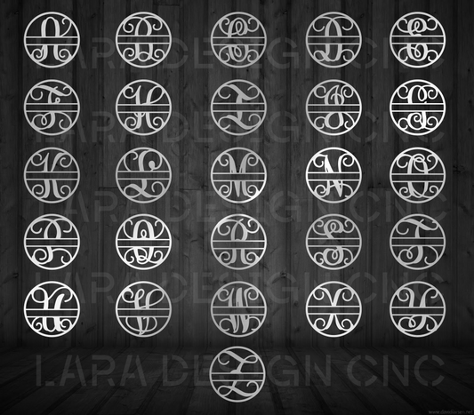 Orante Split-Letter Monogram (circular 1)