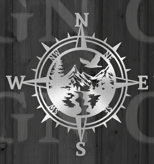 Compass Rose (Eagle & Mountains)