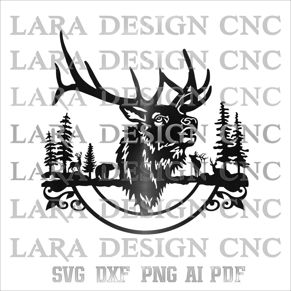 Monogram (Ornate Elk)