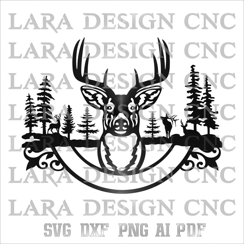 Monogram (Ornate WhiteTail Deer)